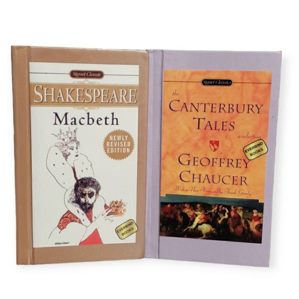 Lot of 2 Vintage Hardcover Books Signet Classics Instant library Everbind Books